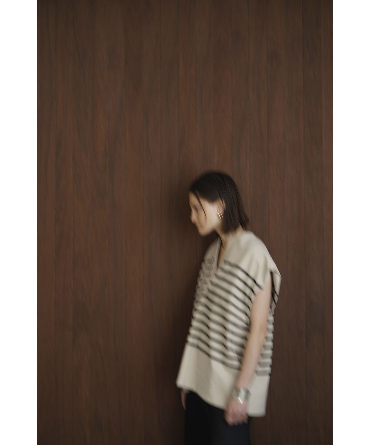 トップス CLANE MESH HENLEY NECK TOPS クラネ CLANE MESH HENLEY NECK TOPS （BLUE） - ファッション