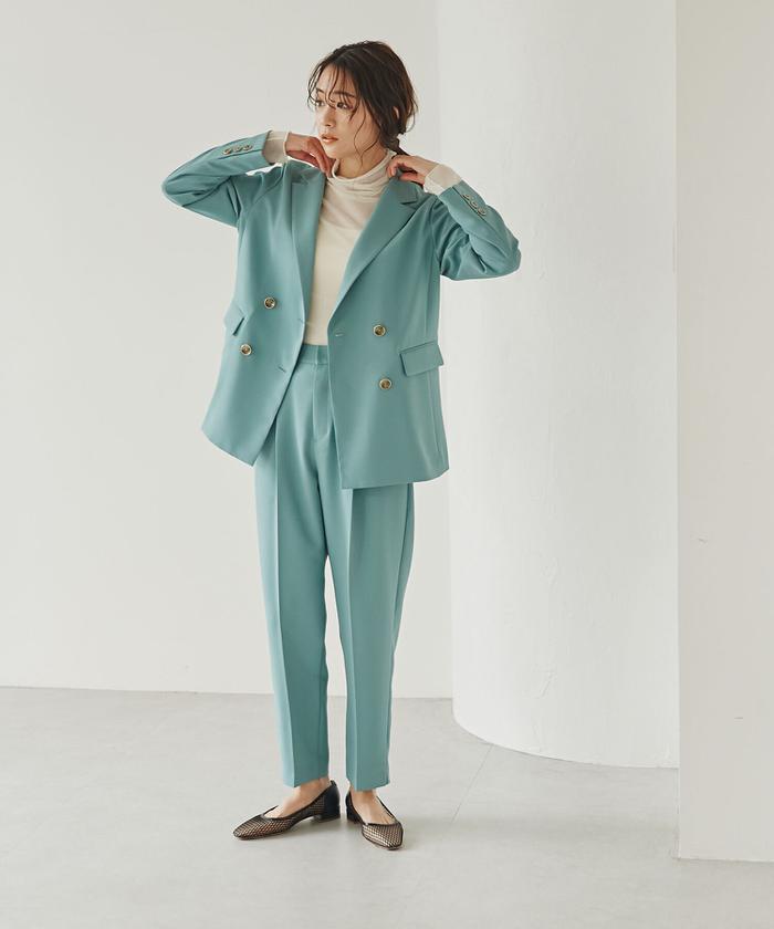 極美品✨ZARA スーツ セットアップ パステルカラー ライトブルー