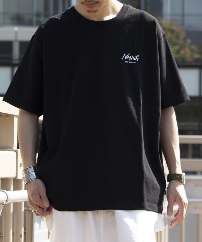 NANGA×GLOSTER】別注 バックプリントTシャツ ドロップショルダー