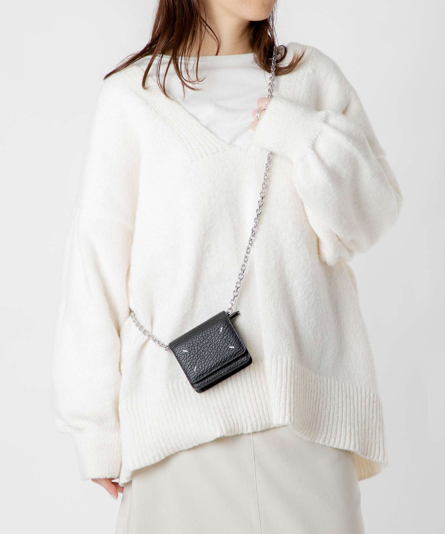新品 メゾン マルジェラ チェーンウォレット ミニ ベージュピンク 財布 Maison Margiela（旧Maison Martin Margiela） - 新品 メゾン