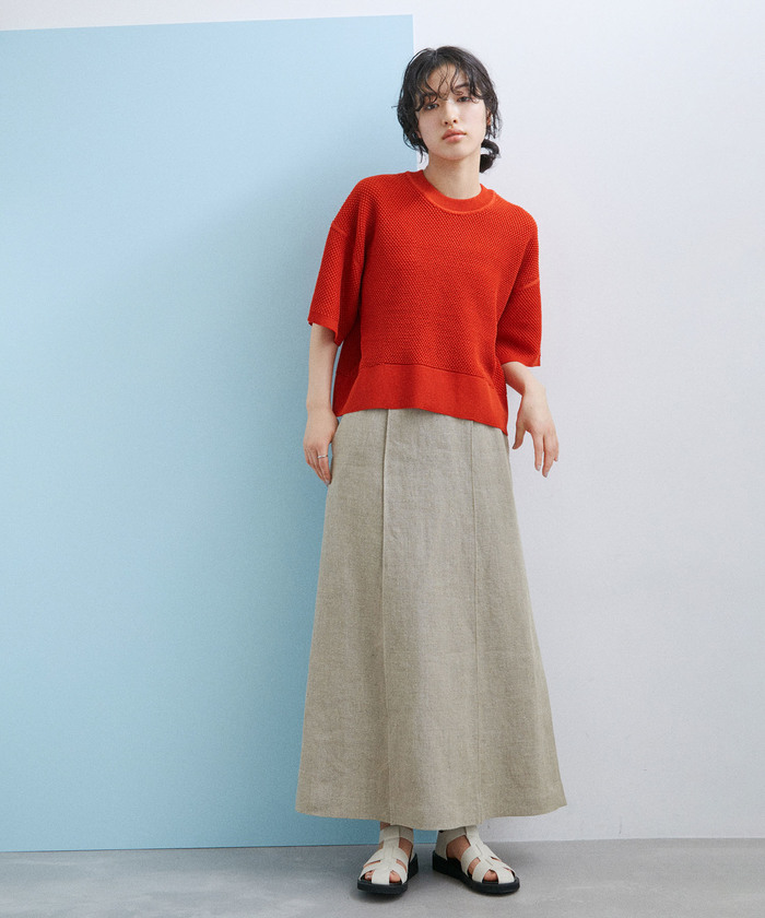 ADAM ET ROPE’ アダムエロペ ニットポロTEE ADAM ET ROPE'（アダムエロペ）の「【WEB限定・サステナブル