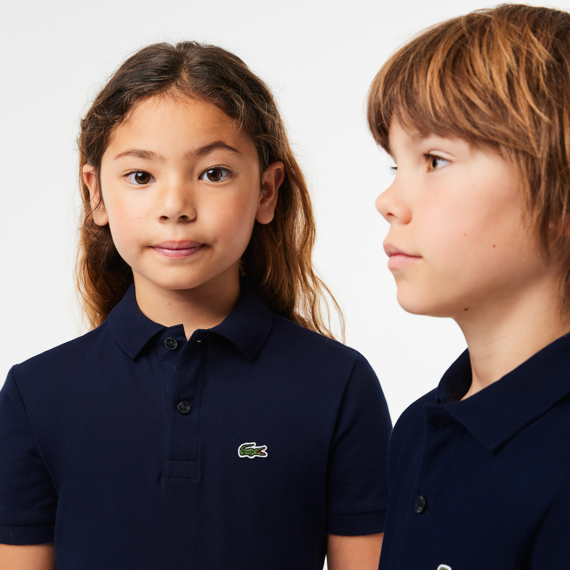ラコステ LACOSTE シーズナルワッペンKIDSポロシャツ （ブルー