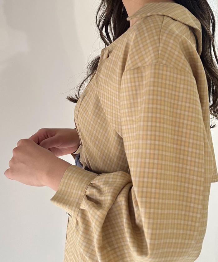 セール 60%OFF】チェックキャミワンピース×クロップドシャツ