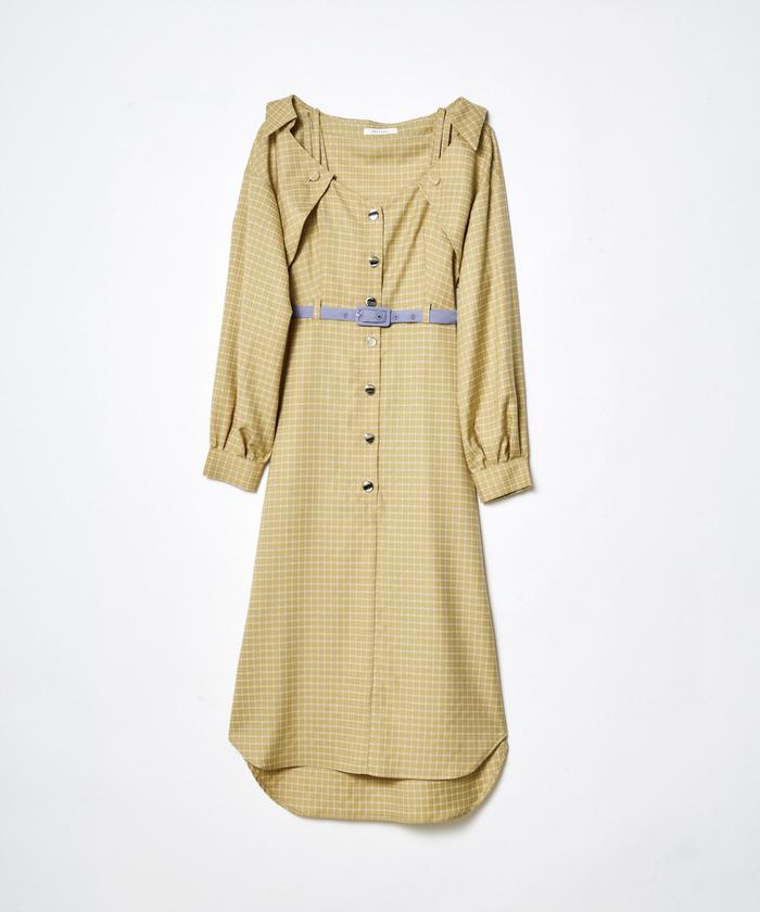 セール 60%OFF】チェックキャミワンピース×クロップドシャツ