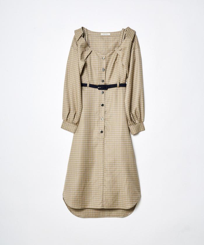 セール 60%OFF】チェックキャミワンピース×クロップドシャツ