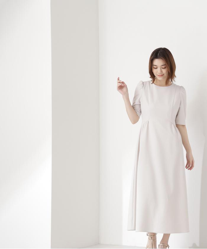 未使用品級✨　ナチュラルビューティーベーシック サイドギャザーサマーワンピース セール 50%OFF】サイドギャザーサマーワンピース(505236895