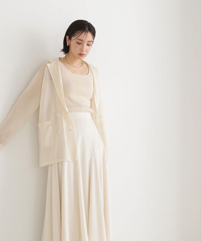 セール 60%OFF】ダブルニットジャケット＆リブタンクセット