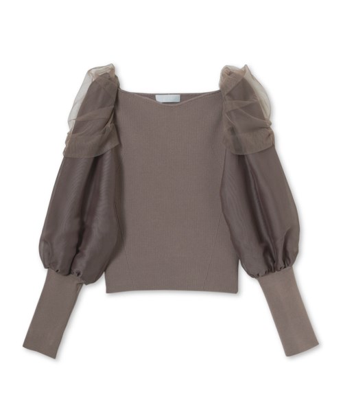 セール 50%OFF】シアースリーブニットプルオーバー(505118049 セール 50%OFF】シアースリーブニットプルオーバー(505118049