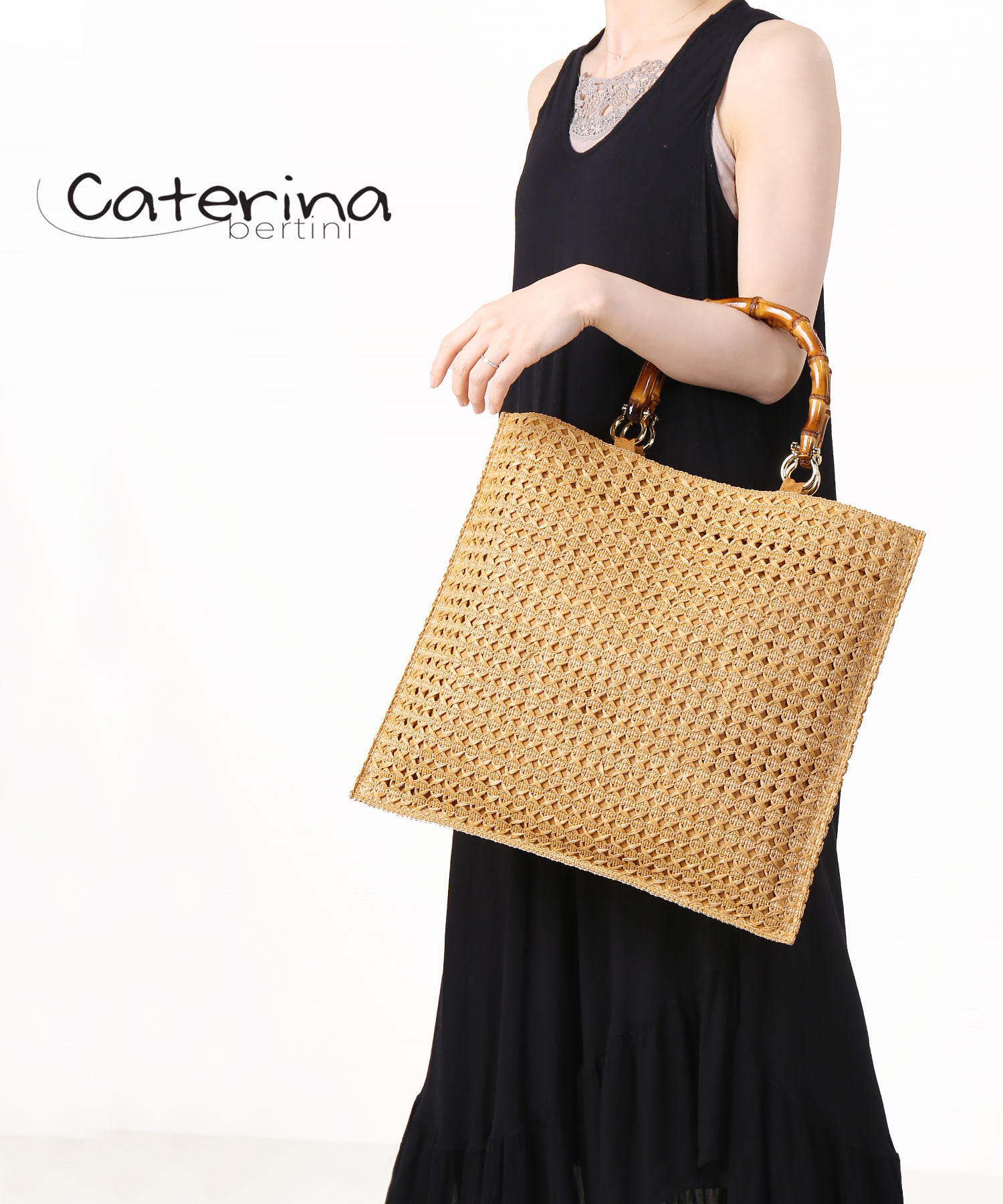 ●新品●SLOBE IENA Caterina Bertiniかごバッグ Caterina Bertini（カテリーナ ベルティーニ）＞かごバッグ