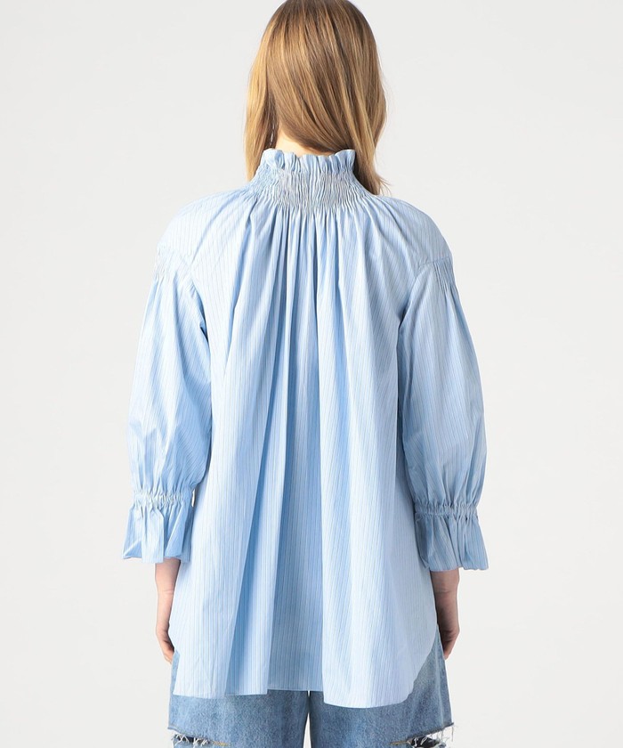 クーポン】【セール 30%OFF】TEIJA シルクフリルネックブラウス