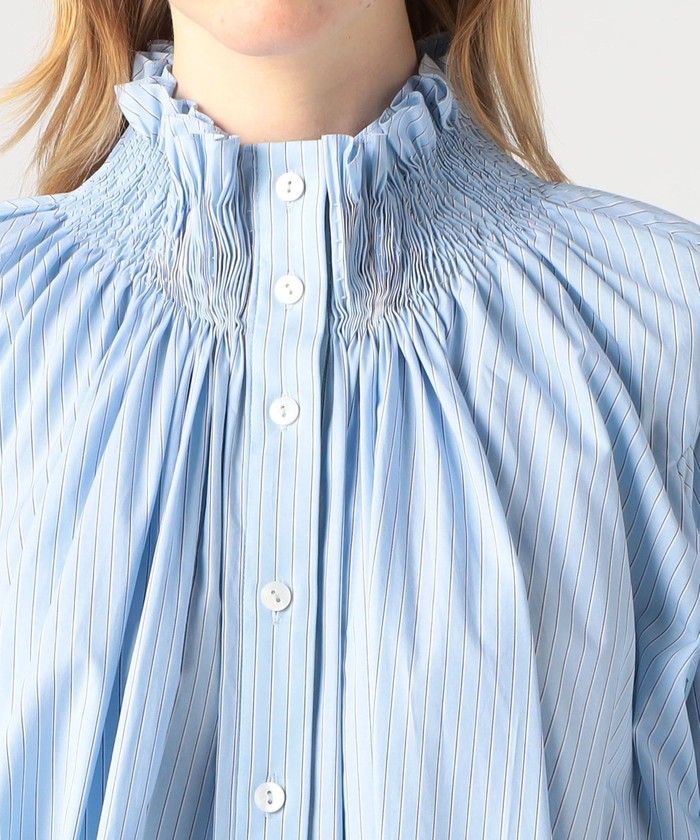 クーポン】【セール 30%OFF】TEIJA シルクフリルネックブラウス