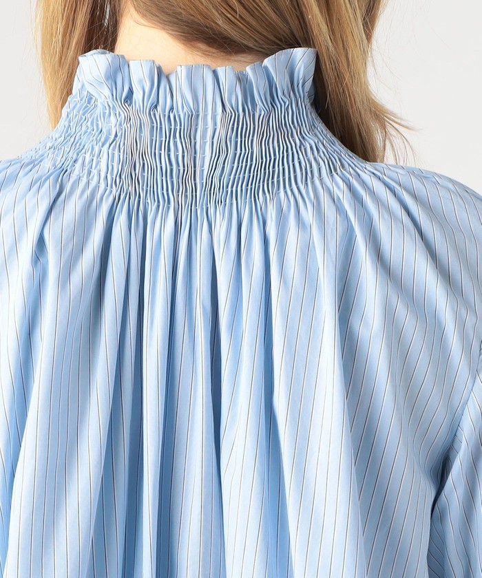 クーポン】【セール 30%OFF】TEIJA シルクフリルネックブラウス