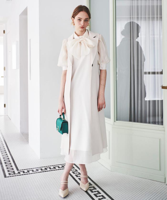 ロングジレ＋5分袖シアーワンピース(505241878) | AND COUTURE