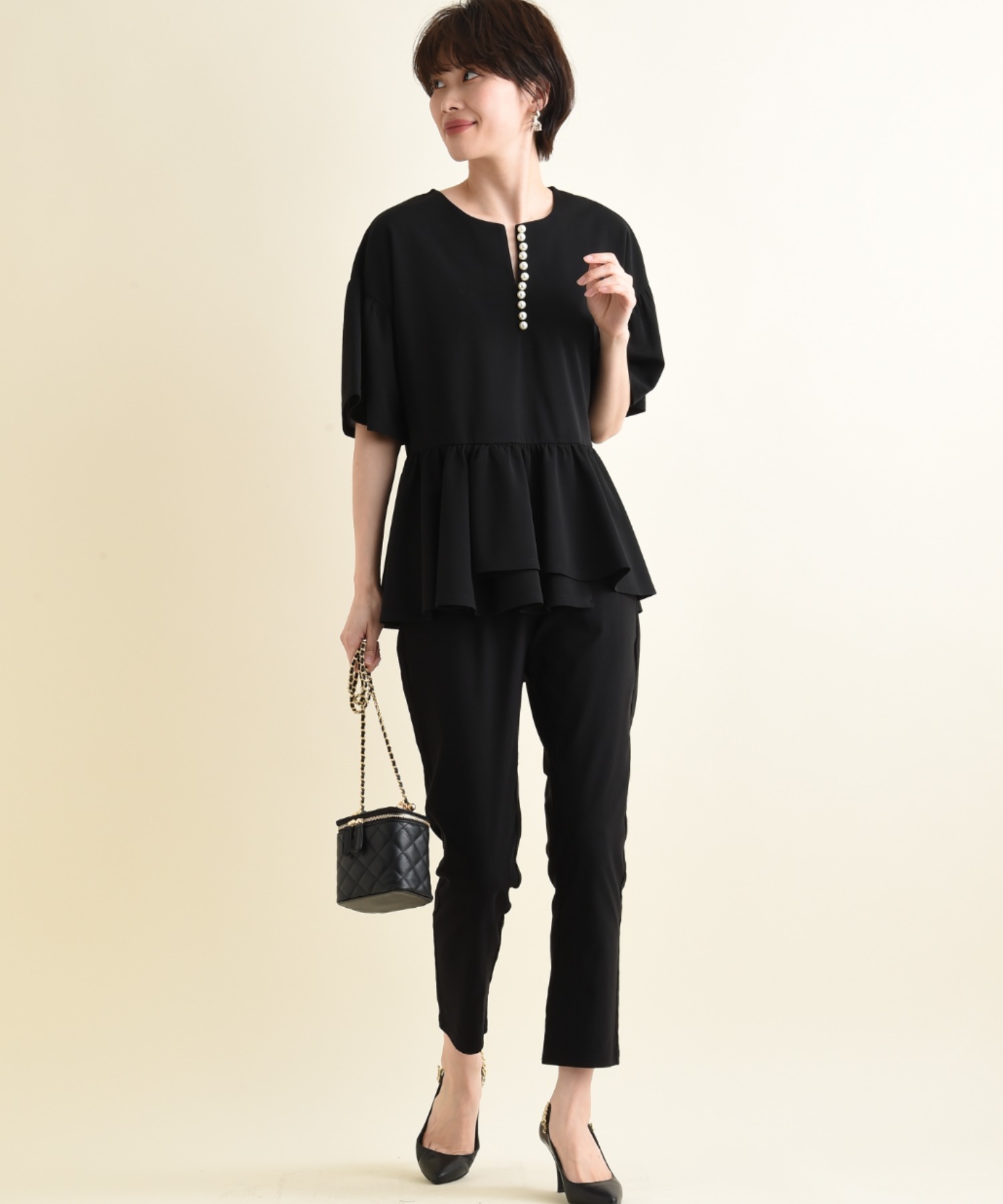 INTERPLANET｜カットジョーゼットパンツ | Rakuten Fashion(楽天