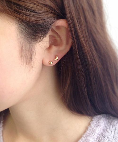 テイクアップ TAKE－UP ［セカンドピアス］ K18月星ピアス