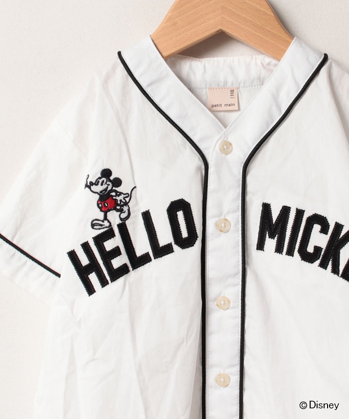 ディズニー Mickey & Co. ベースボール ジャケット L Disney】ベースボールシャツ(80cm 紺): キッズ - ナルミヤ