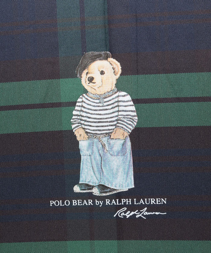 新品タグ付　ポロ ラルフローレン 晴雨兼用　長傘 ポロベア チェック 緑 POLO RALPH LAUREN 傘 遮光 晴雨兼用日傘 チェック BEAR