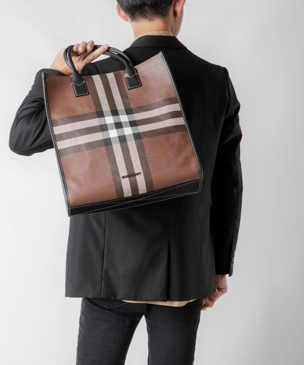 1円 BURBERRY バーバリー ノバチェック PVC×レザー ワン 1円 BURBERRY バーバリー ノバチェック PVC×レザー ワン