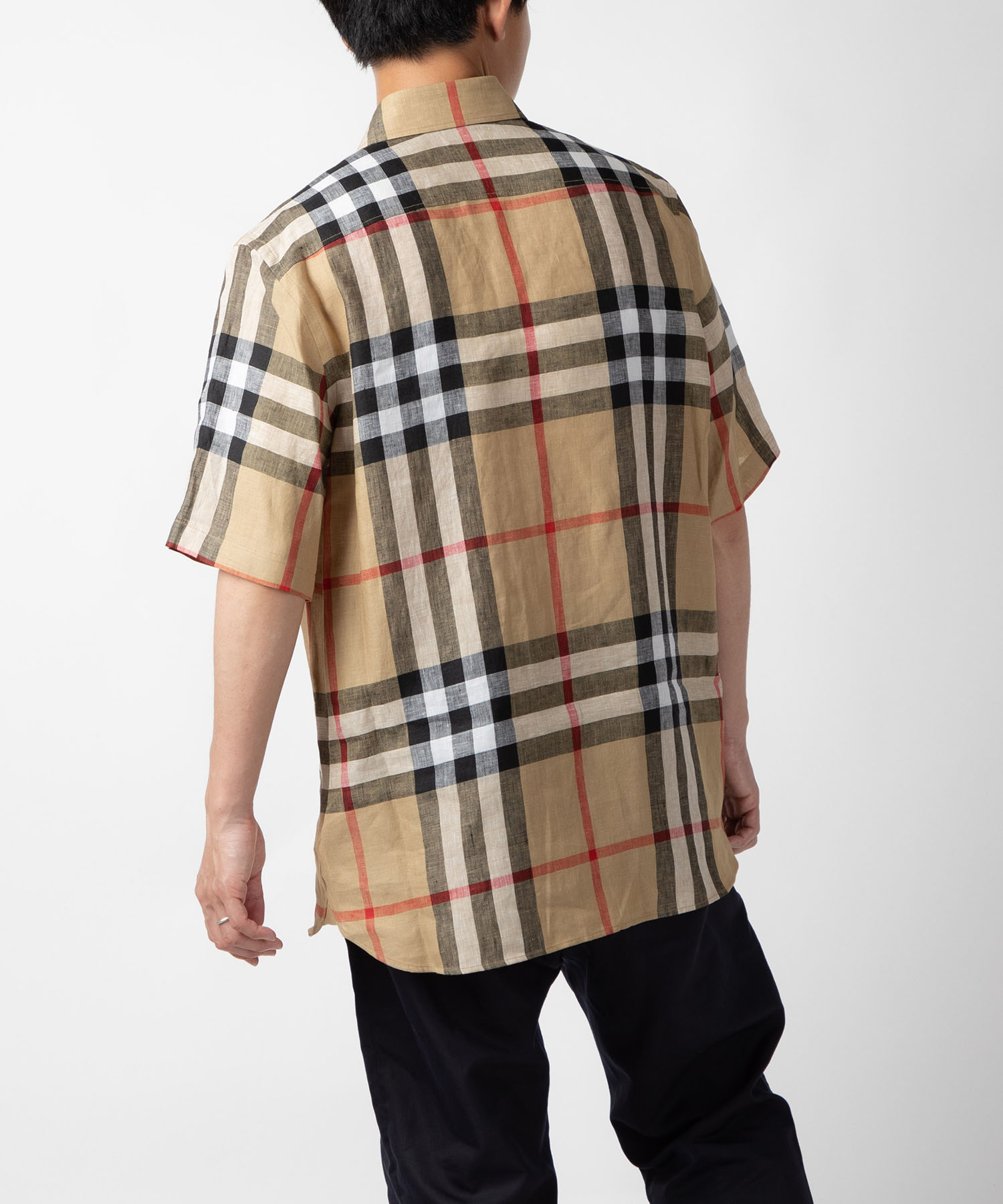 BURBERRY チェック柄 半袖シャツ XL BURBERRY】CLAVERDON チェック柄半袖シャツ (Burberry/シャツ