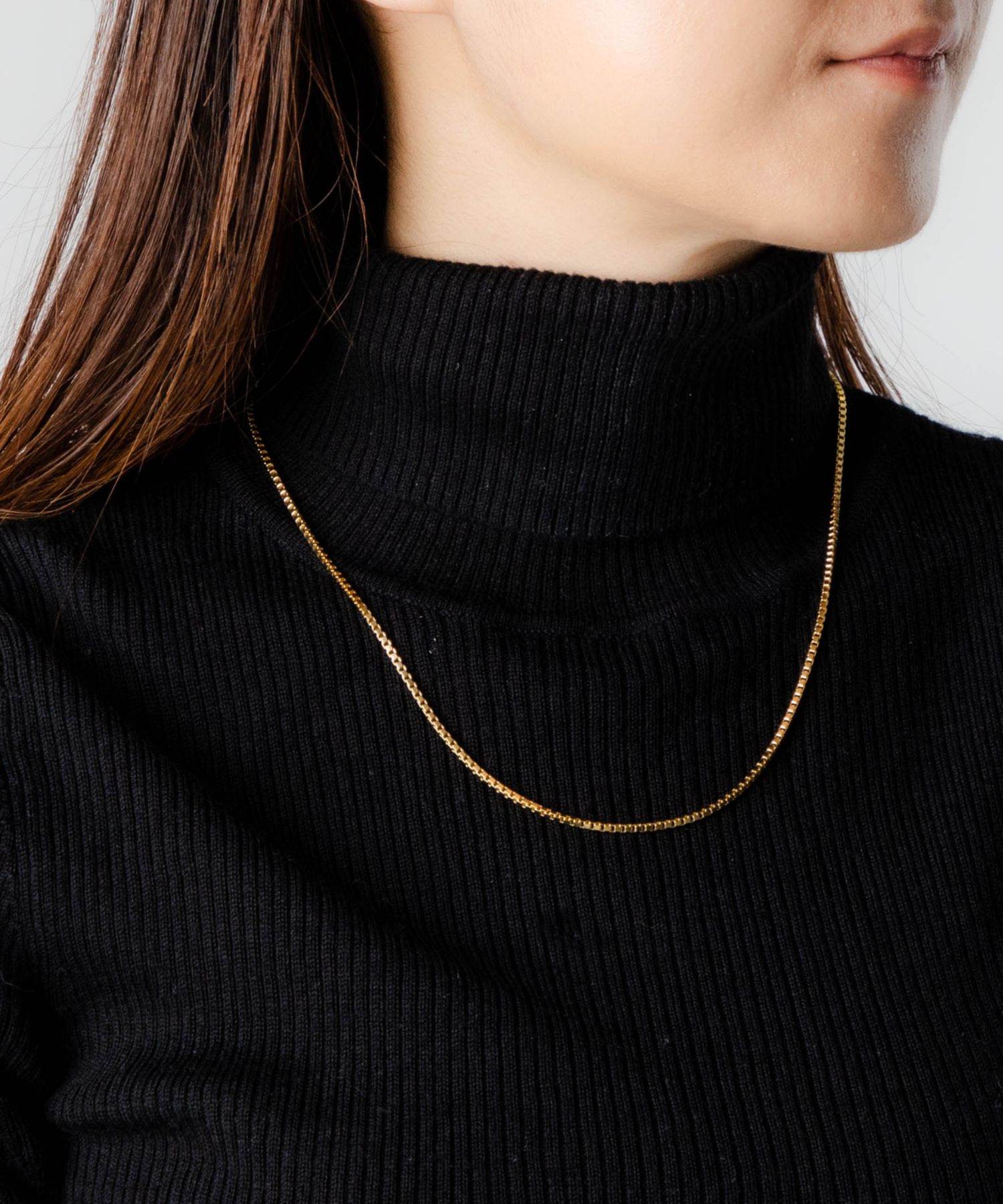 TOM WOOD ネックレス N01019VBX01S925 9k Square chain gold TOM WOOD ネックレス N01019VBX01S925 9k Square chain gold