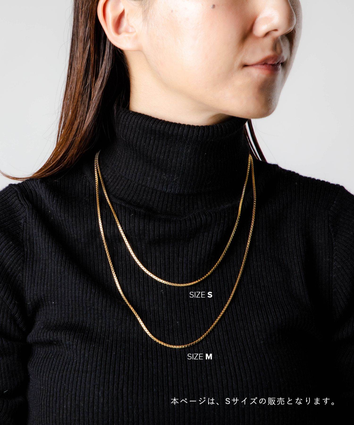 TOM WOOD ネックレス N01019VBX01S925 9k Square chain gold TOM WOOD ネックレス N01019VBX01S925 9k Square chain gold
