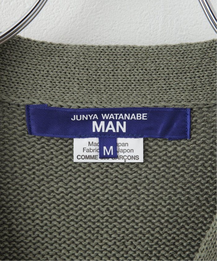 JUNYA WATANABE MAN フード付ニットカーディガン JUNYA WATANABE MAN フード付ニットカーディガン - トップス