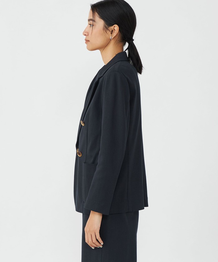パリコレクション セール 40%OFF】ラッセルコットン ダブルブレストジャケット ジャケット・アウター