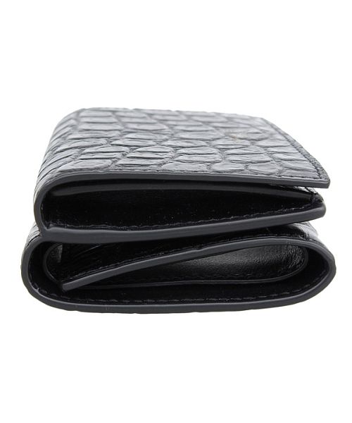 SAINT LAURENT サンローラン クロコ 型押し 三つ折り 財布 SAINT LAURENT サンローラン クロコ 型押し 三つ折り 財布