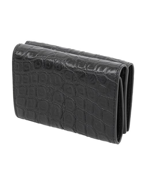 SAINT LAURENT サンローラン クロコ 型押し 三つ折り 財布 SAINT LAURENT サンローラン クロコ 型押し 三つ折り 財布