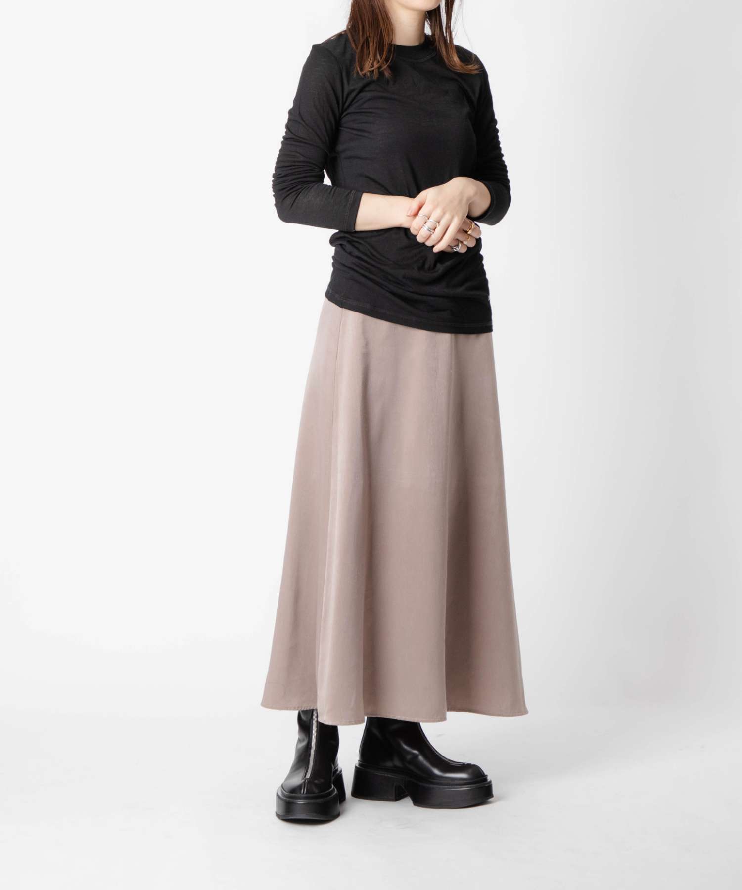 JIL SANDER■ストレッチレザーアンクルブーツブロックヒールロゴ Jil Sander レザー ブロックヒール アンクルブーツ（| [ジル