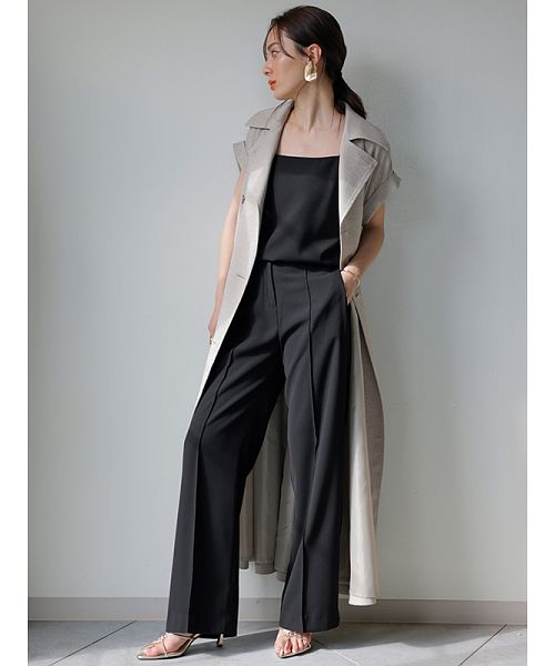 セール 40%OFF】バックサテンセミフレアパンツ(505246047) | ア