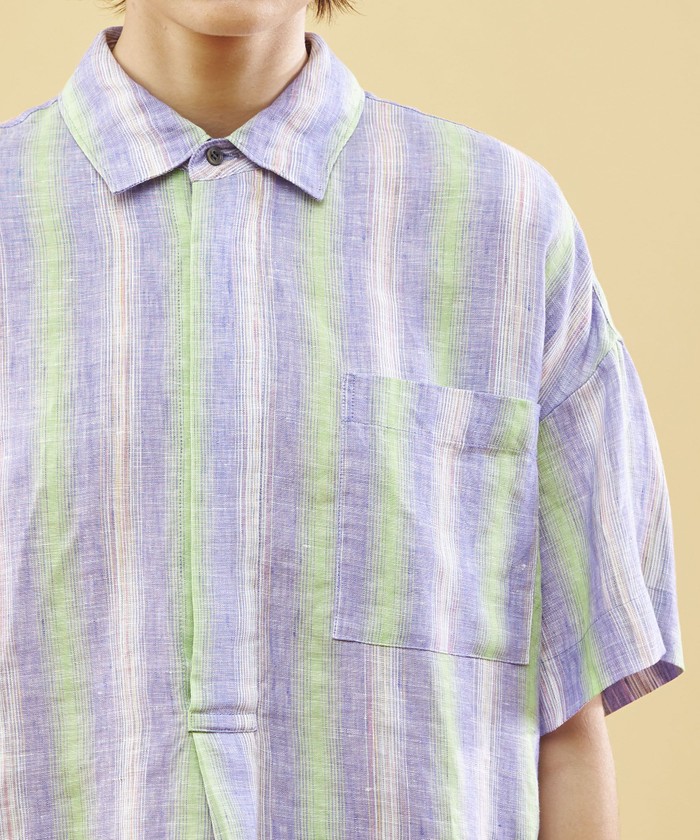 セール 40%OFF】リネンポプリン オーバーサイズドシャツ