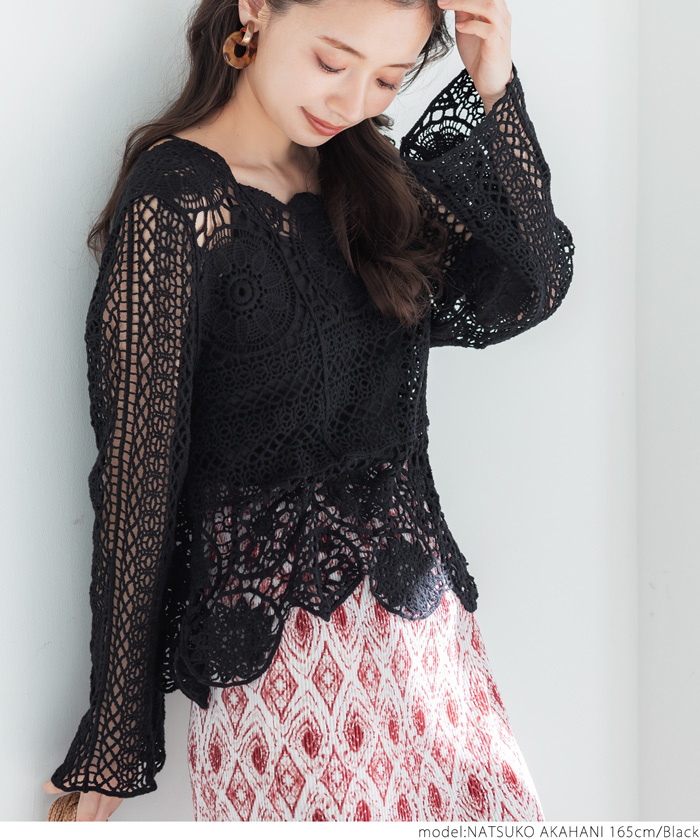 かぎ編みレーストップス (504542650) | コカ(coca) - d fashion