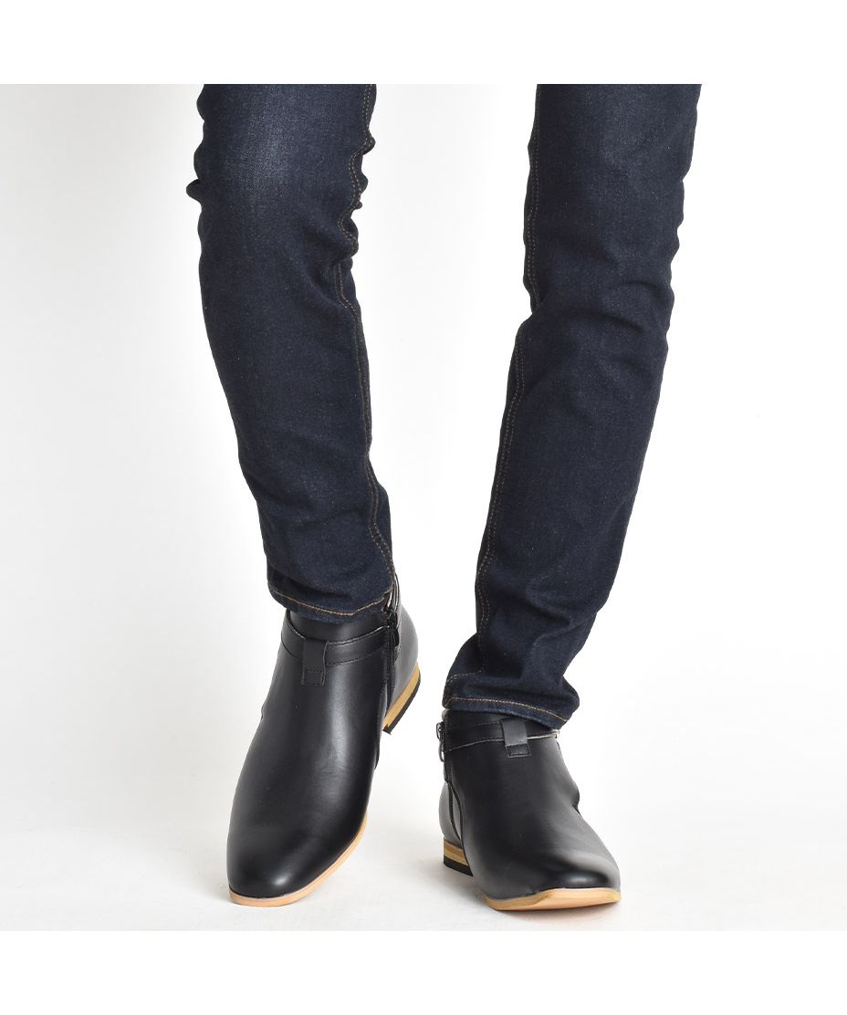 セール 40%OFF】ショートブーツ ヒール 黒 ブーツ メンズ サイド セール 40%OFF】ショートブーツ ヒール 黒 ブーツ メンズ サイド