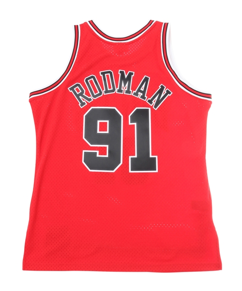 NBAコラボトレーナー(赤) ミッチェル＆ネス ユニフォーム メンズ NBA SWINGMAN ROAD