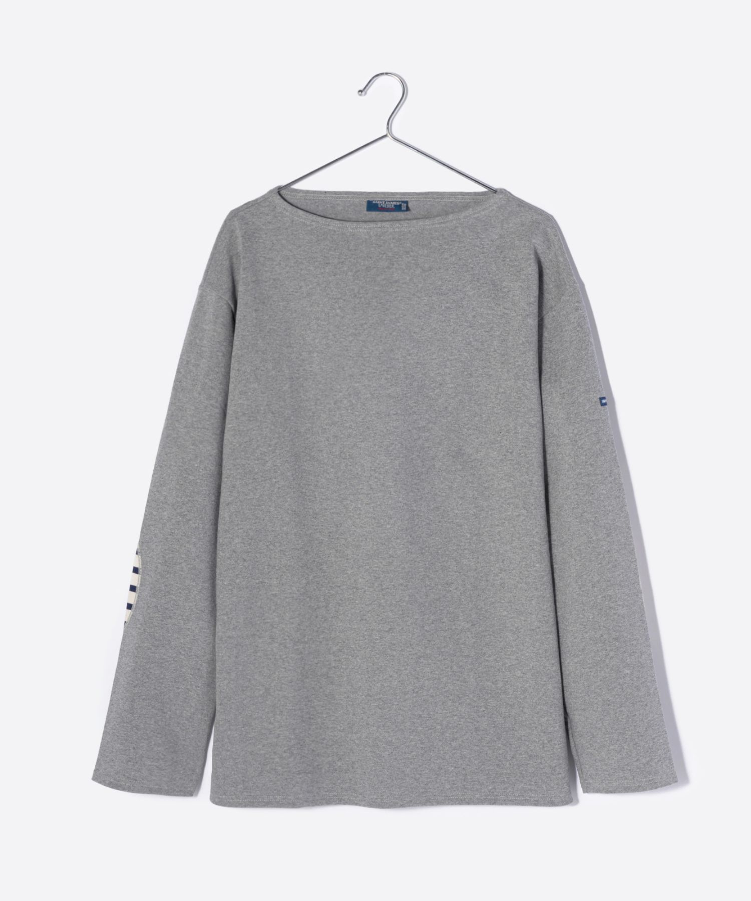 Saint James 長袖Tシャツ アイボリー ストライプ肘当てT3 Saint James 長袖Tシャツ アイボリー ストライプ肘当てT3 - トップス