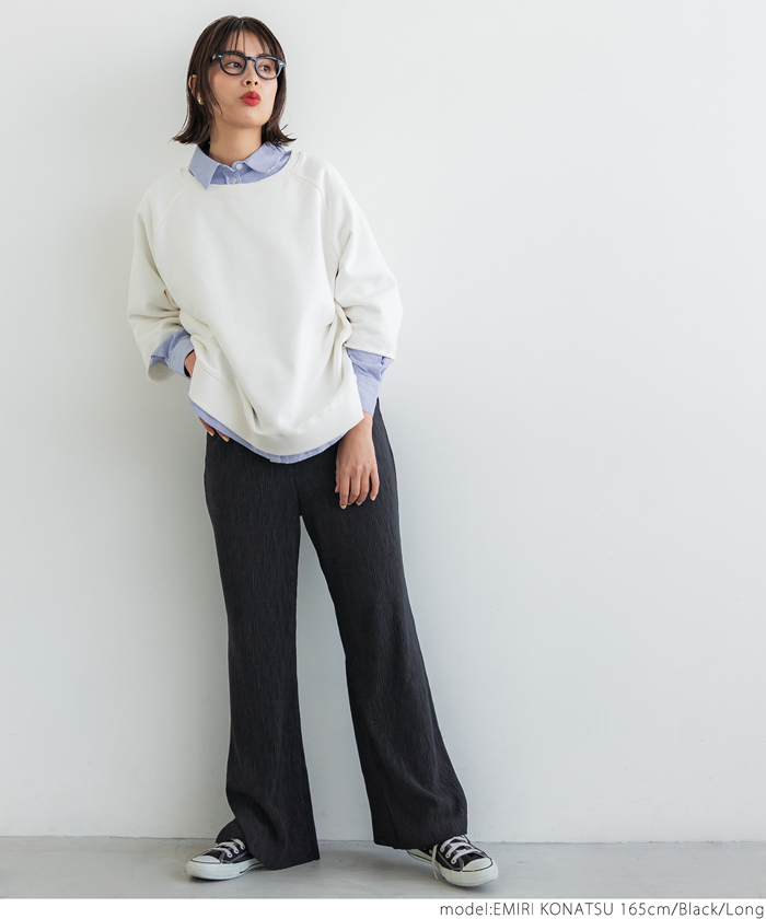 クーポン】【セール 41%OFF】楊流プリーツサイドスリットパンツ