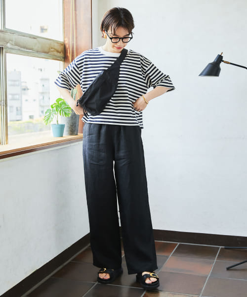 セール50%OFF】『一部WEB限定カラー』リネンイージーワイドパンツ