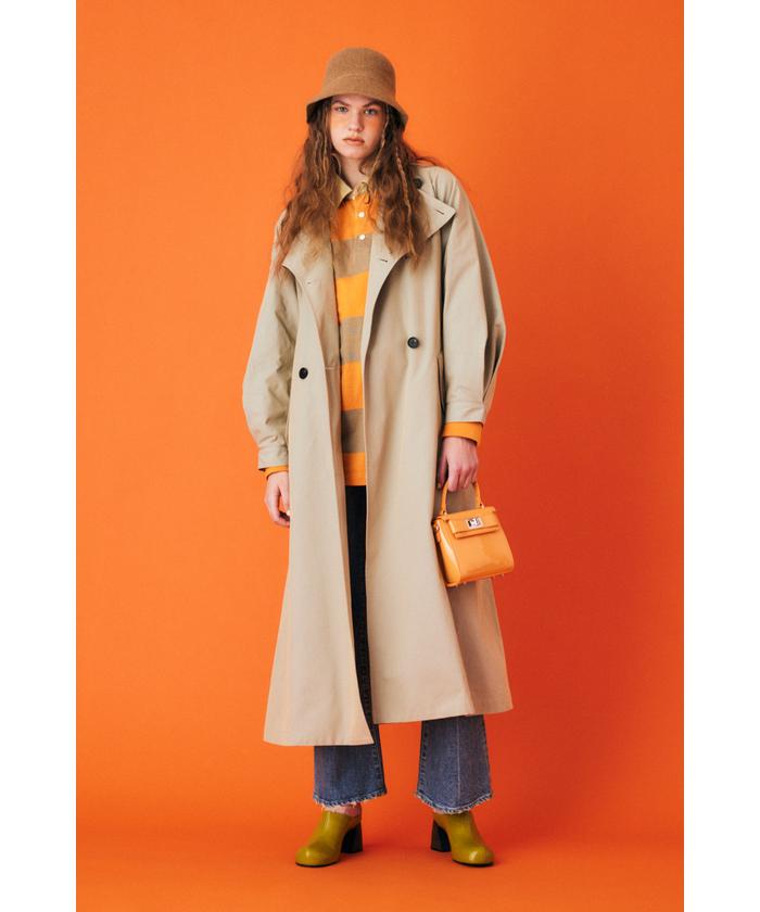 クーポン】【セール60%OFF】COLLARLESS TRENCH コート(505192666