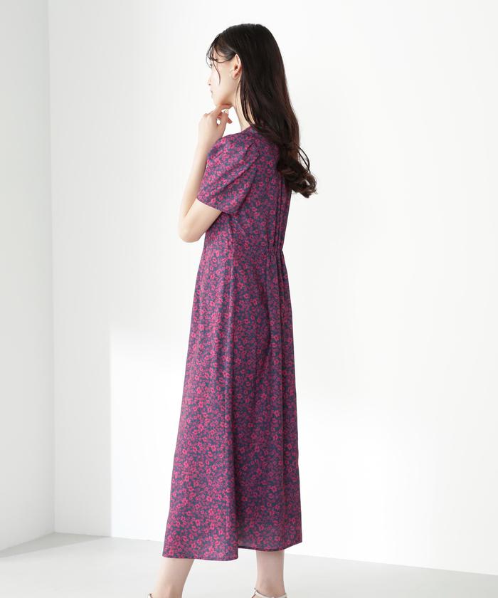 クーポン】【セール 30%OFF】フロントギャザープリント