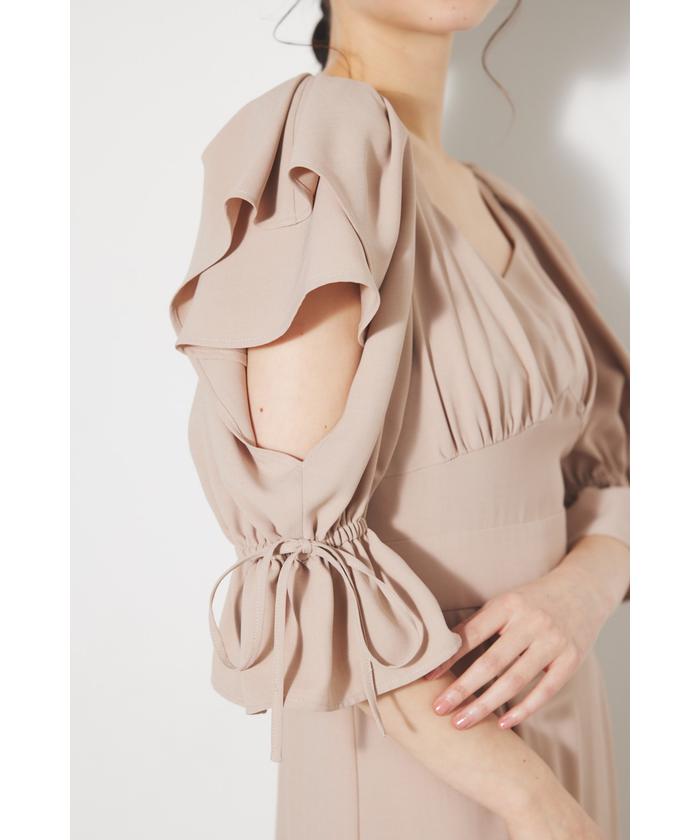 セール 30%OFF】ショルダーダブルフリルマーメイドミニOP(505257957