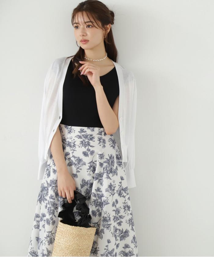 「PROPORTION BODY DRESSING」 ニットカーディガン MEDIUM ホワイト レディース PROPORTION BODY DRESSING｜ツイードニットカーディガン