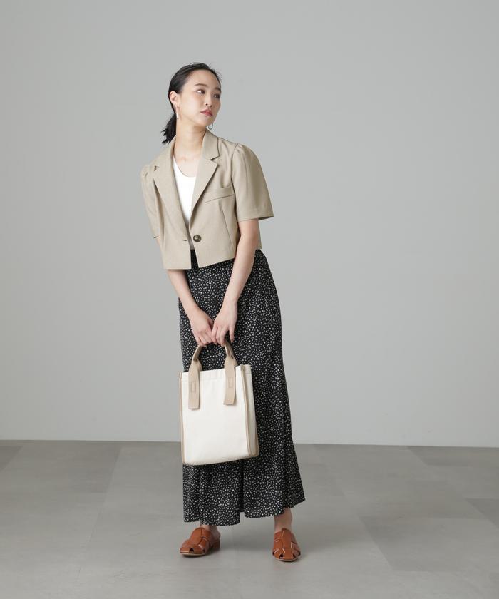 セール 50%OFF】【セットアップ対応商品】麻調半袖短丈