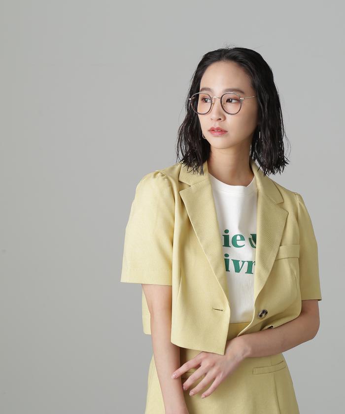 セール 50%OFF】【セットアップ対応商品】麻調半袖短丈