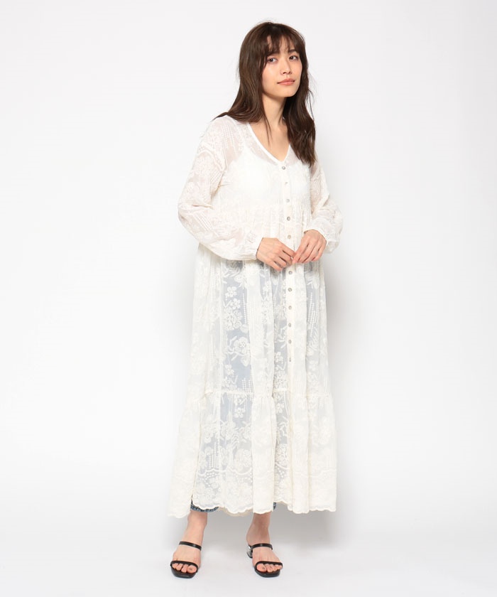 【Dolce&Gabbana】花柄ワンピース レーヨン ミディアム丈 レース ドルチェアンドガッバーナ ワンピース 花柄レース ドッキング 黒