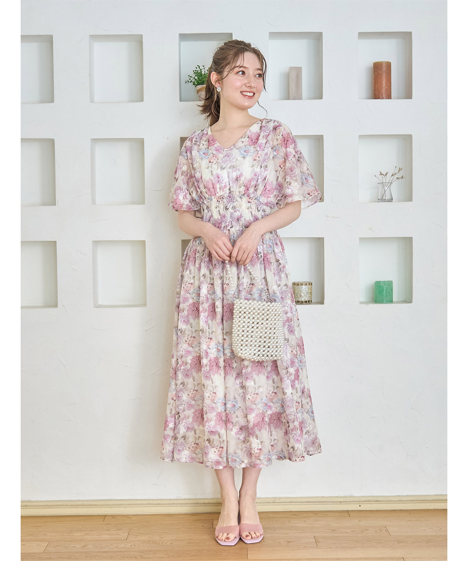 トッコクローゼット tocco closet 後ろリボン付きウエスト トッコクローゼット tocco closet 後ろリボン付きウエスト
