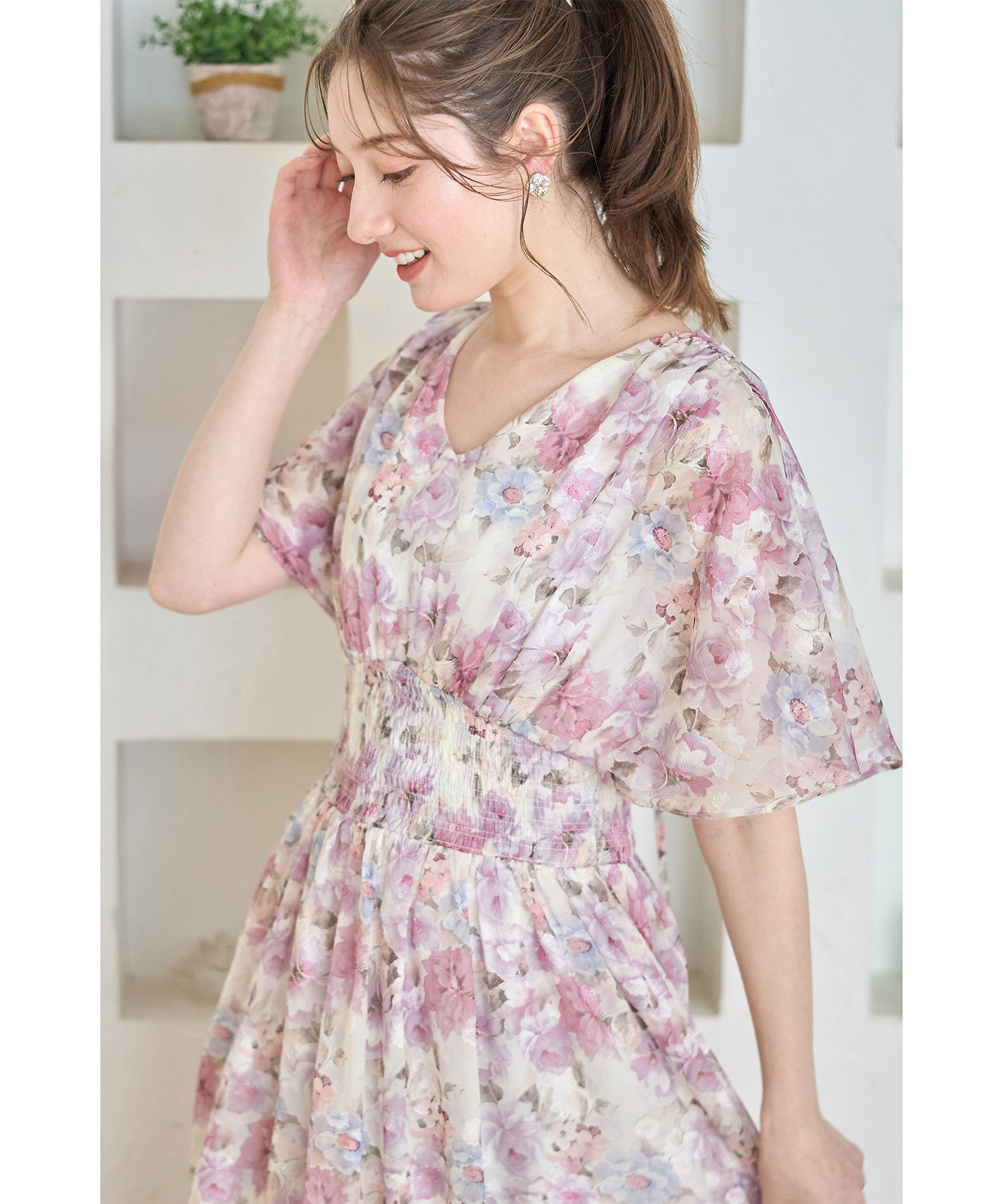 トッコクローゼット tocco closet 後ろリボン付きウエスト