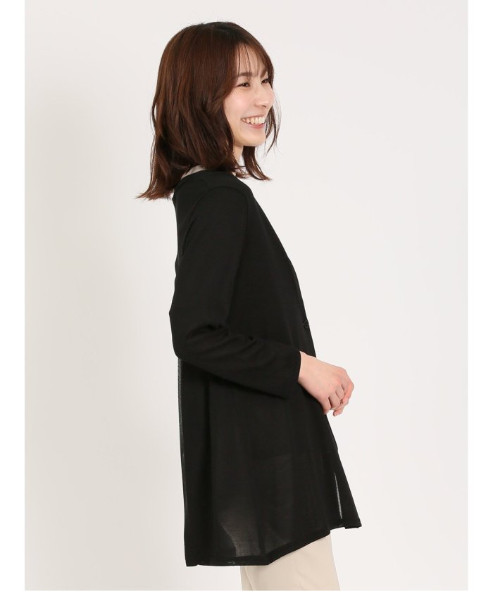 クーポン】【セール 25%OFF】レーヨン混 バックプリーツ V
