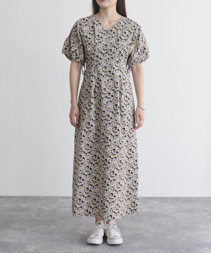 クーポン】【セール 20%OFF】花柄／無地ウエストシェイプ