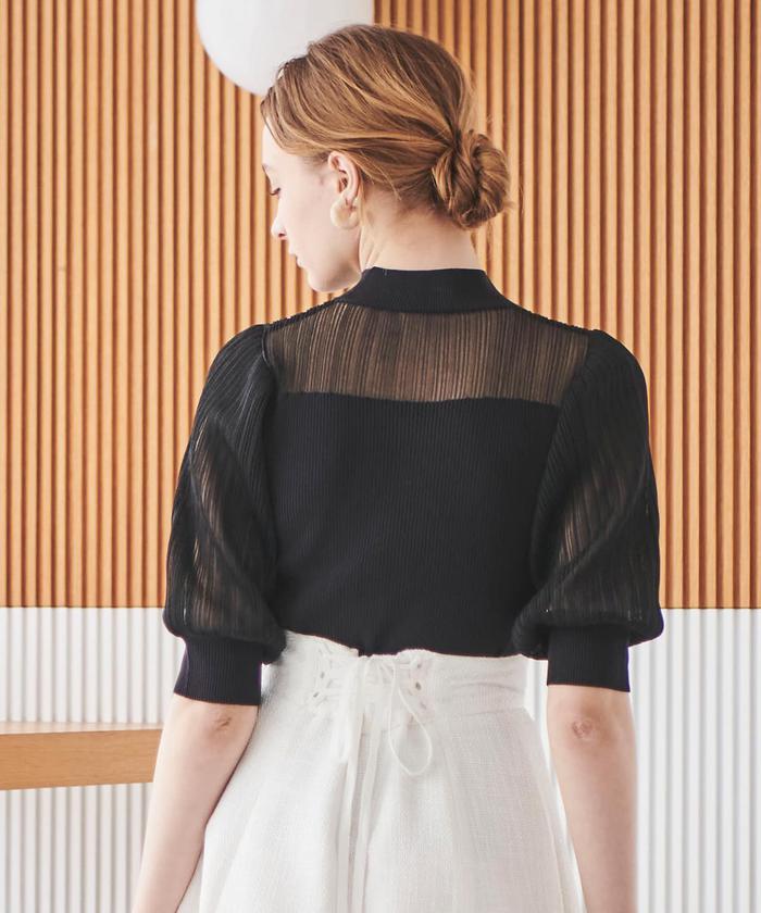 INGEBORG 黒5分袖 ノースリーブアンサンブルセット